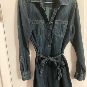 Lauren denim shirt dress with tie belt